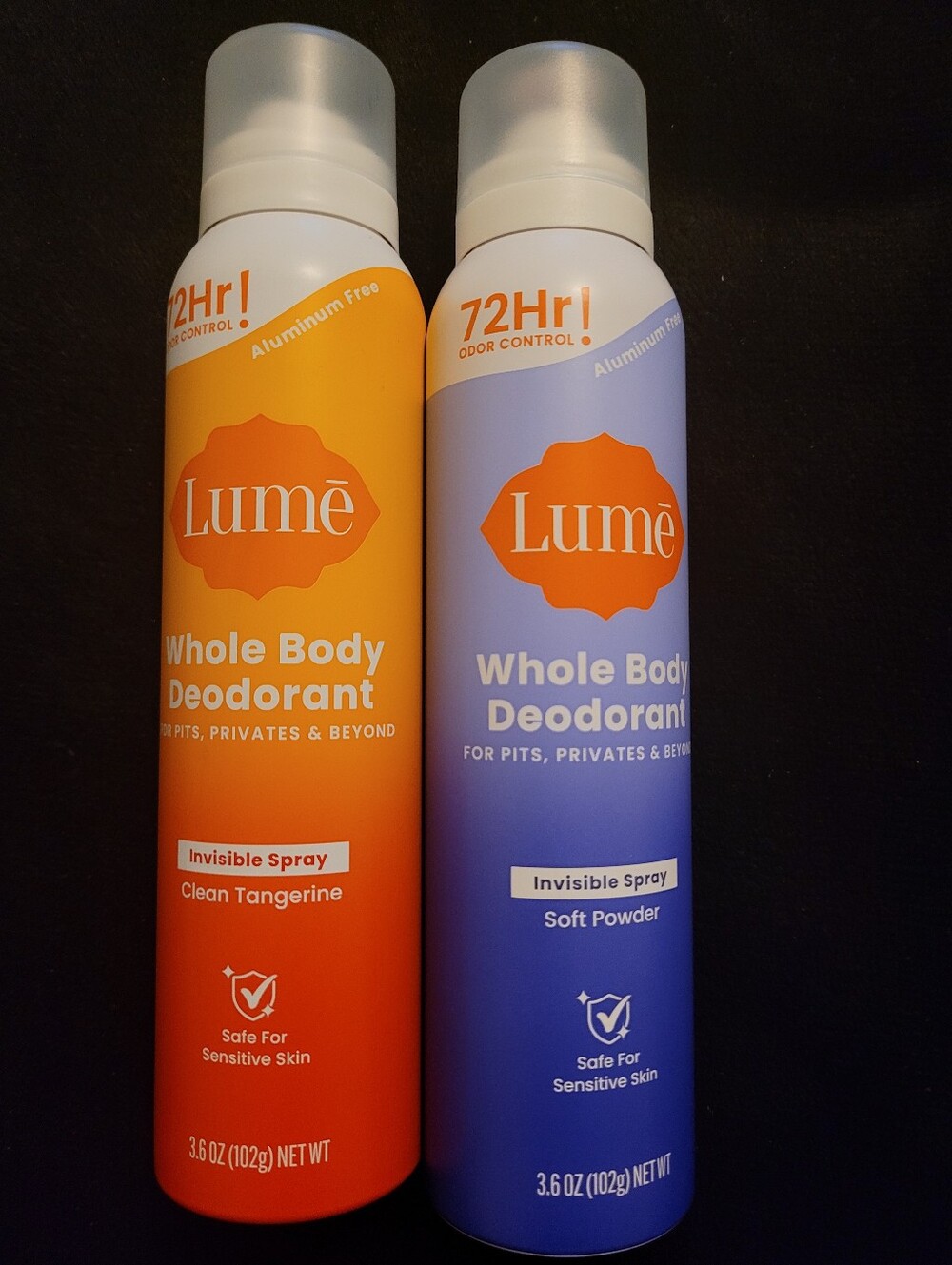Whole Body Deodorant Spray - Clean Tangerine (Orange) And (Soft Powder)